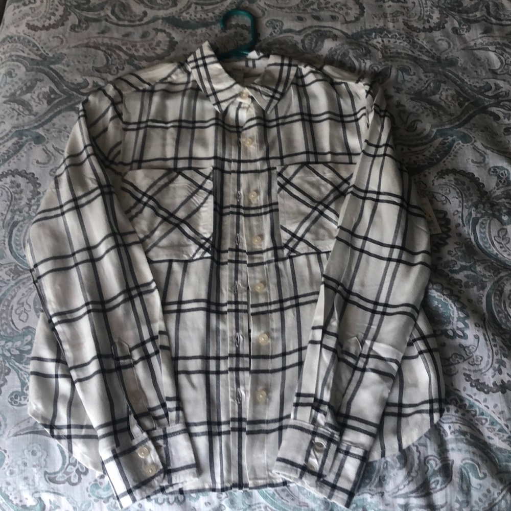 Black and White Flannel Shirt